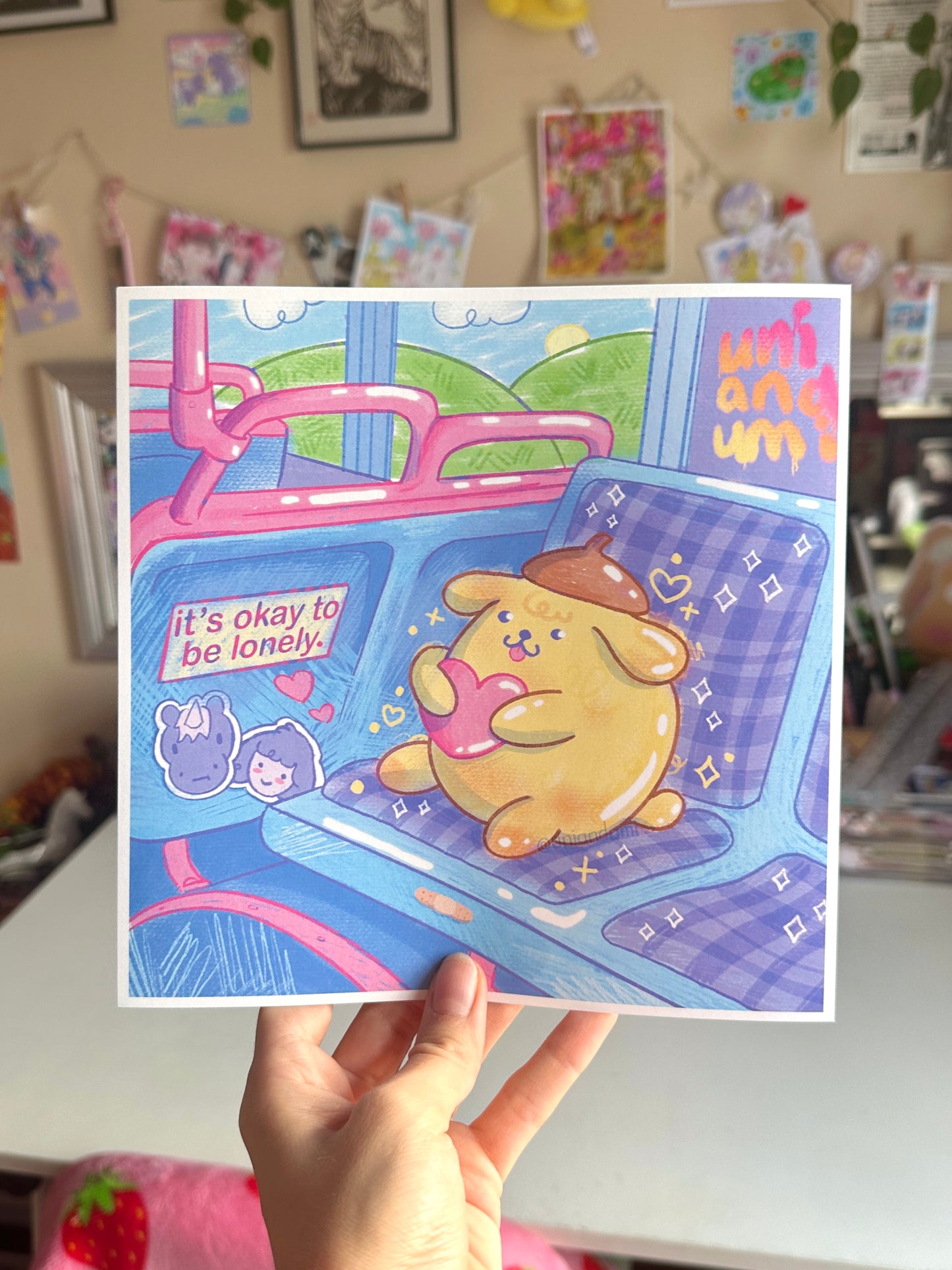 Lonely PomPom Art Print