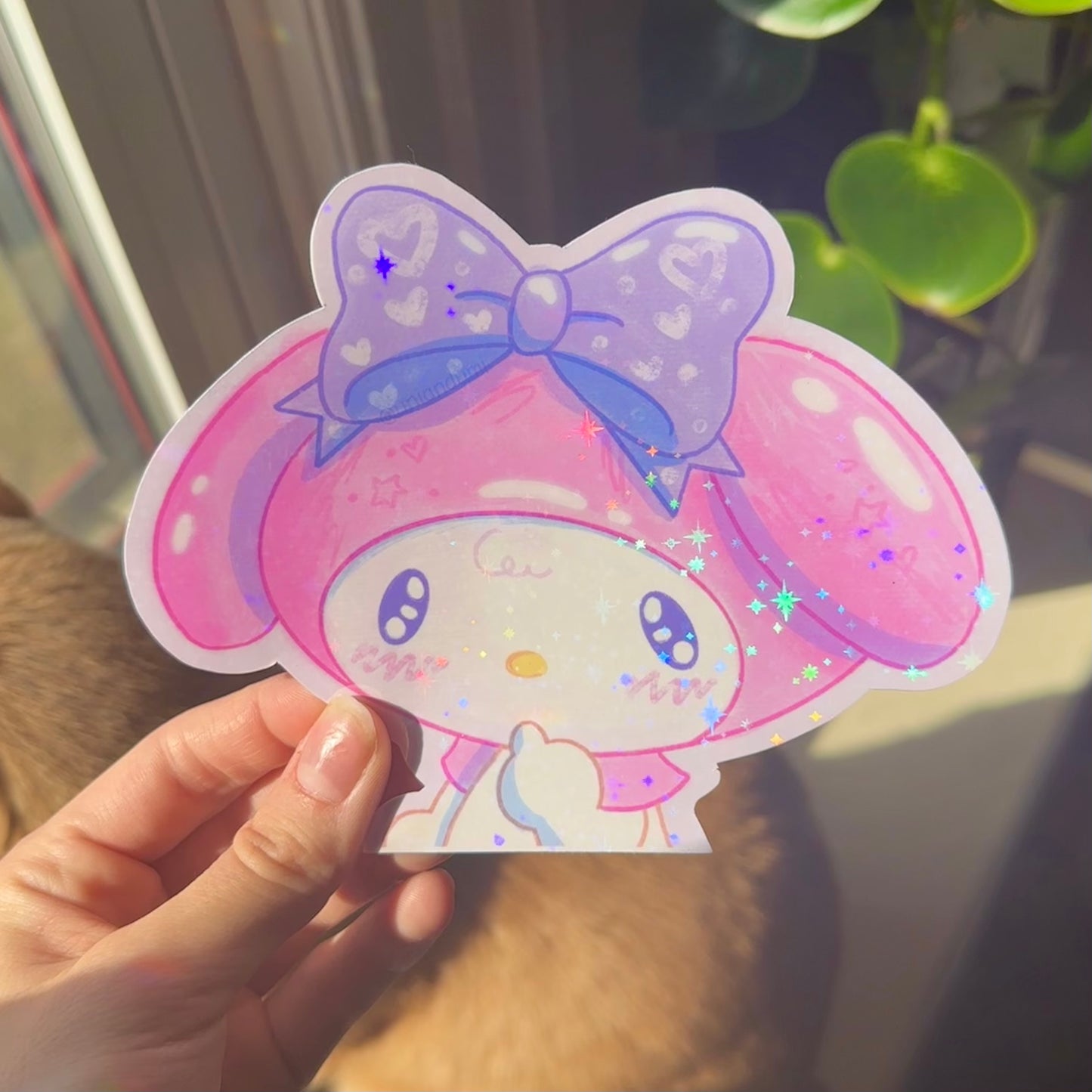 Cute Bunny Car Peeker Decal