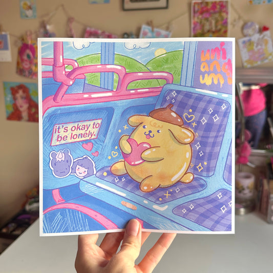 Lonely PomPom Art Print