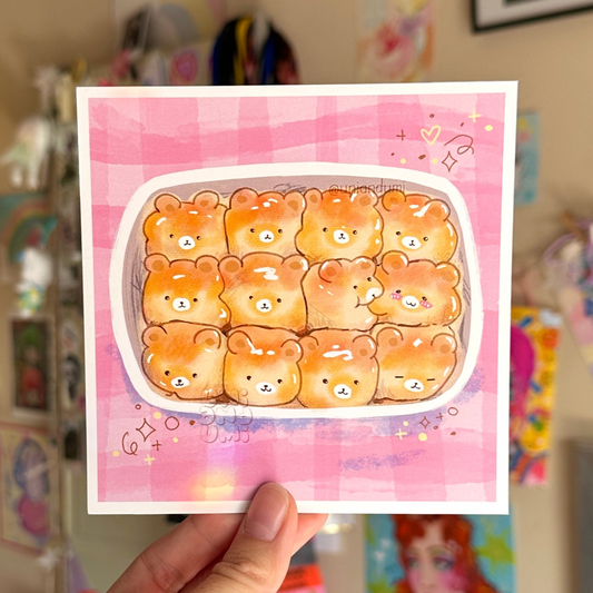 Bear Bread Mini Print