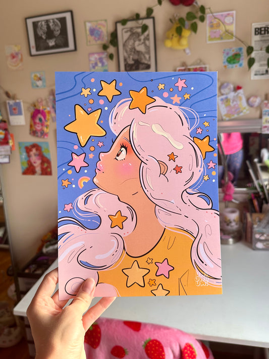 Star Girl Art Print