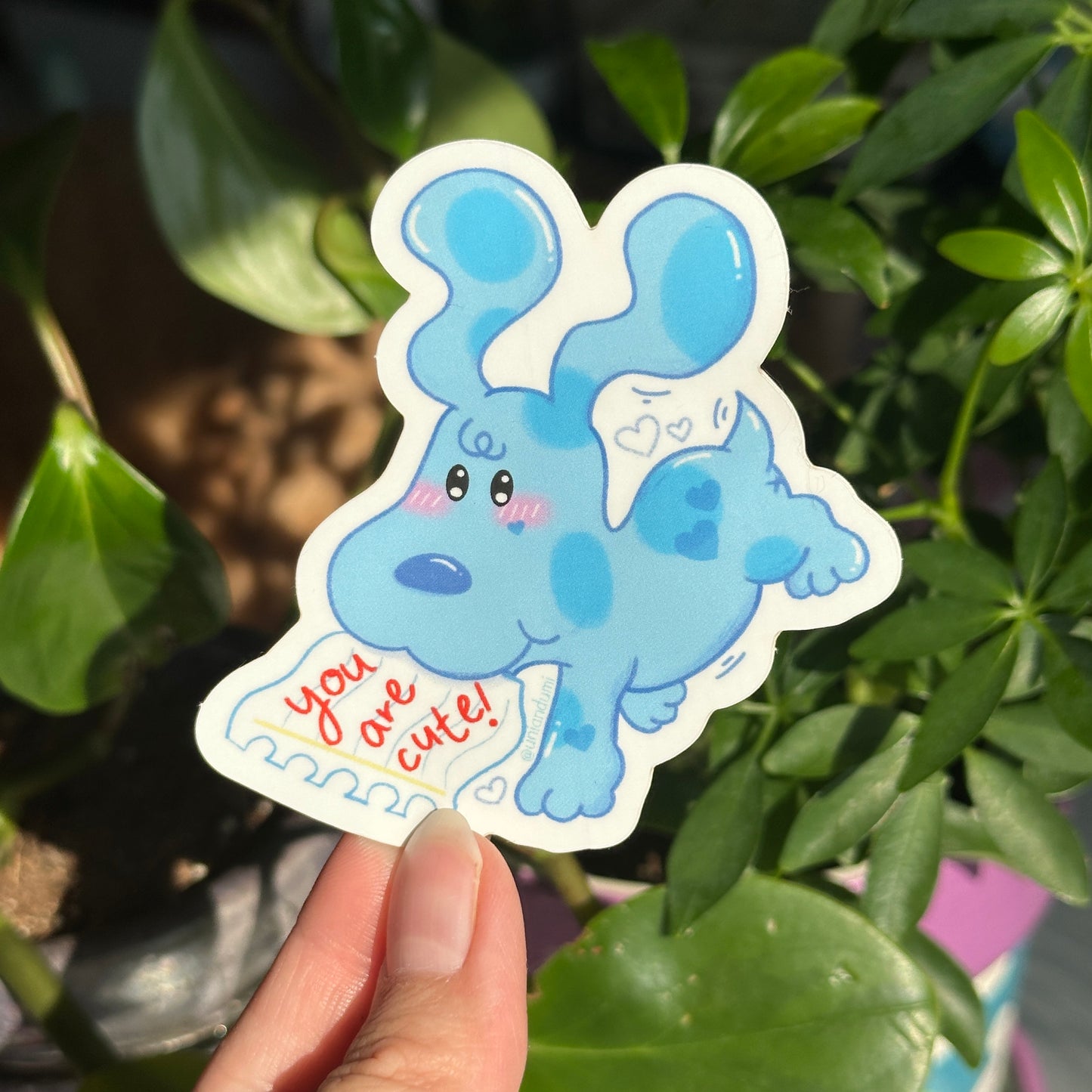 Nostalgic Blue Dog Sticker