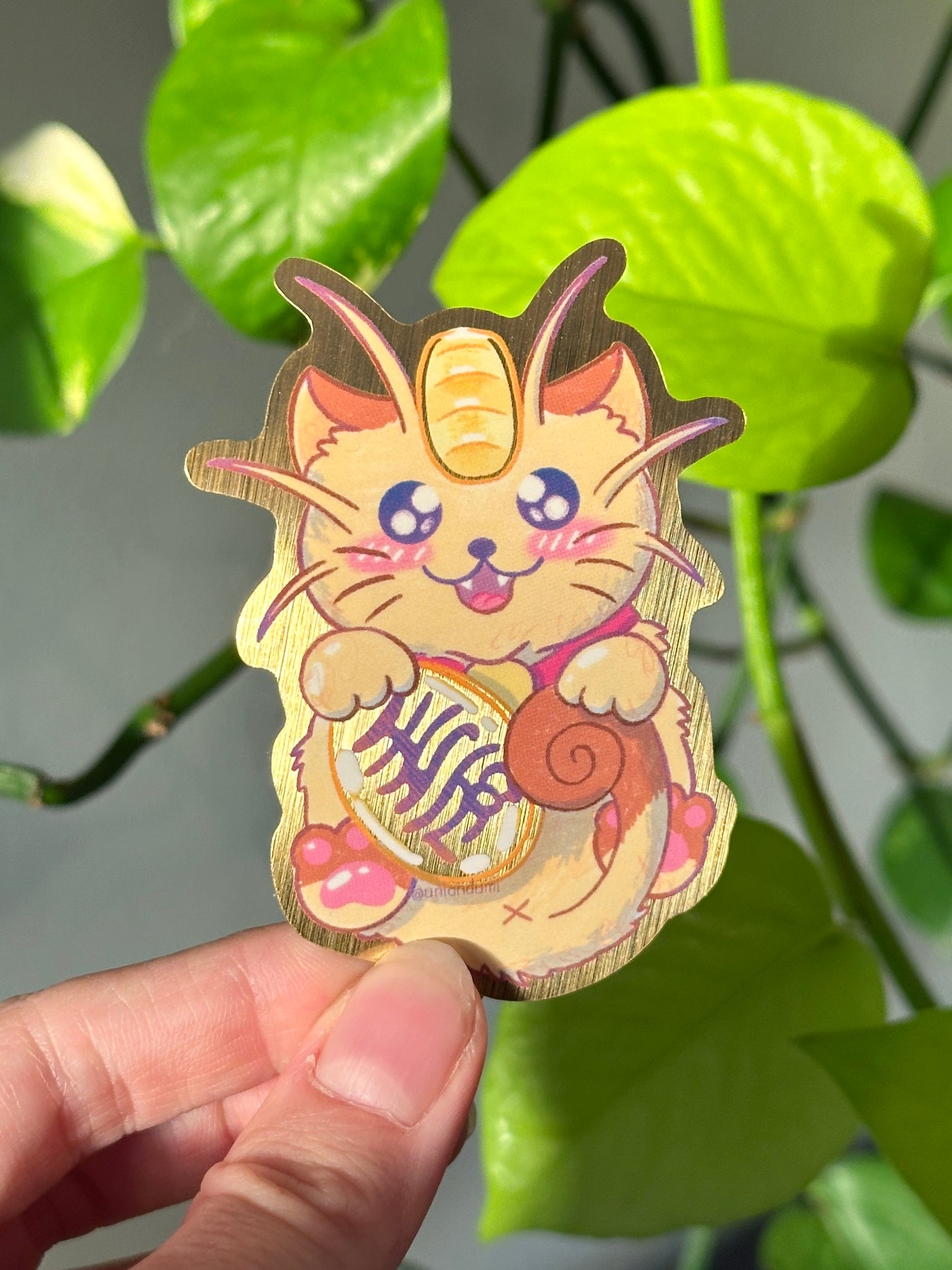 Lucky Cat Meowth Sticker