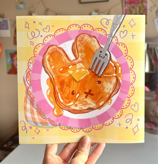 Bunny Pancake Art Print