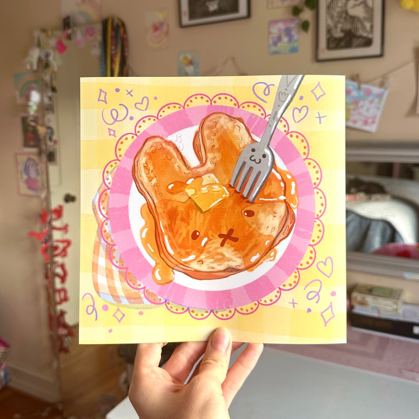 Bunny Pancake Art Print