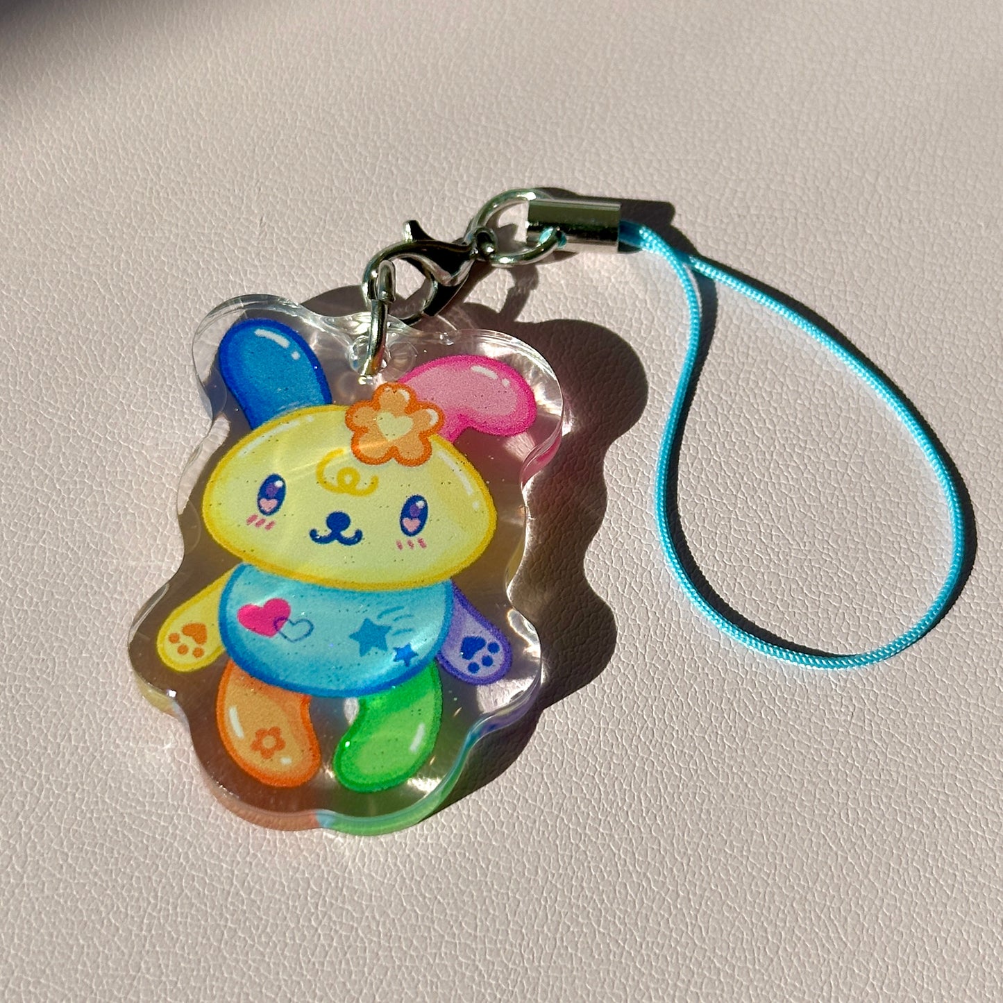 Jelly Bean Bunny Phone Charm