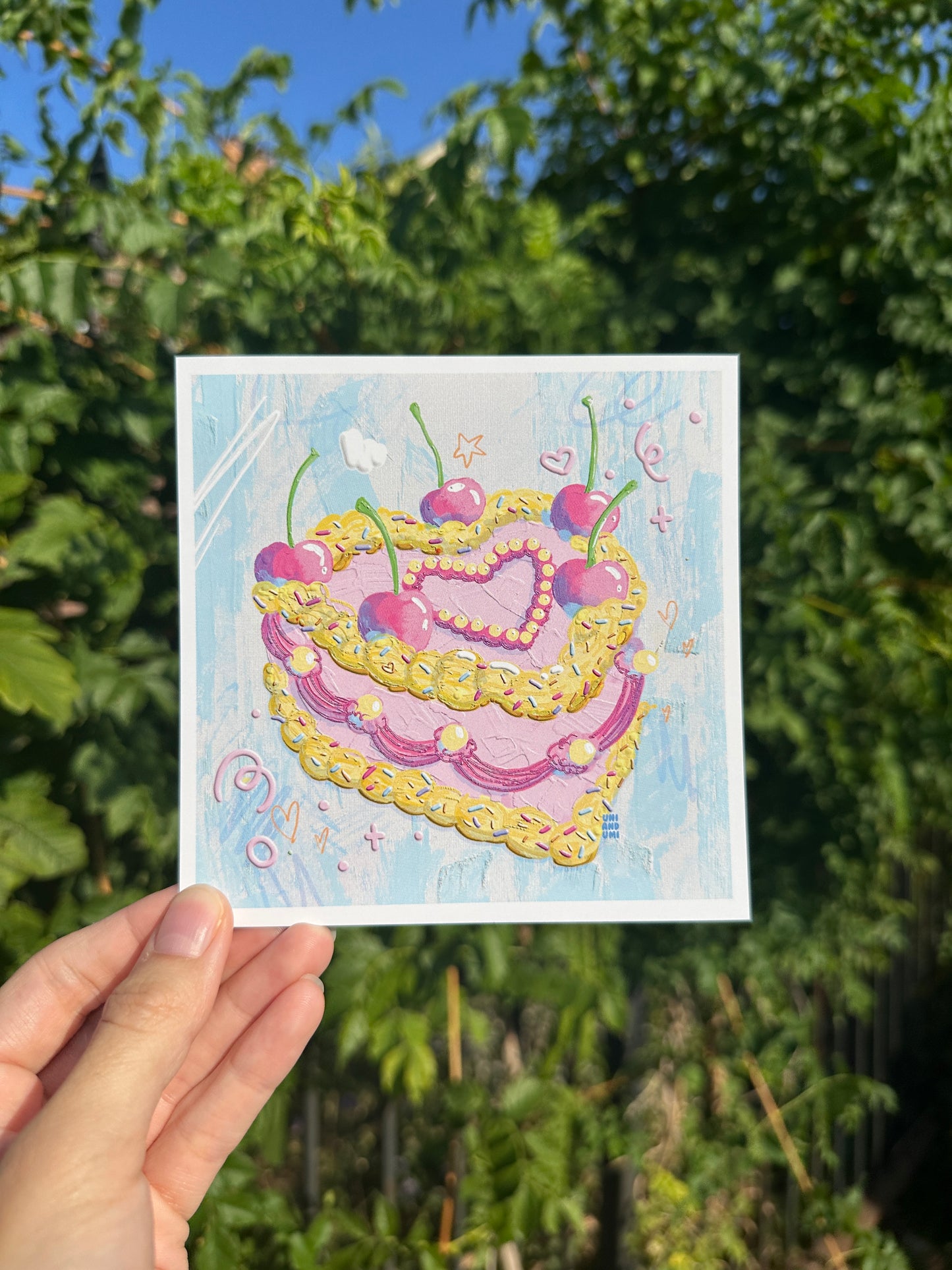 Cake Painting 5”x5” Print