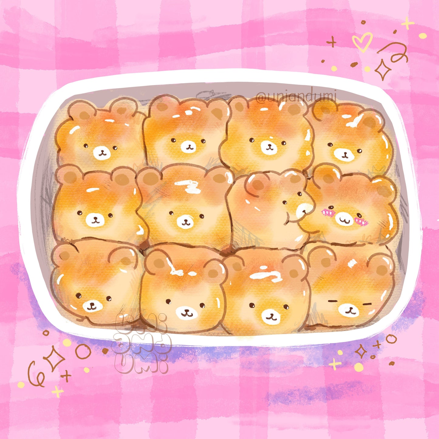 Smooshed Bread Bear Sticker