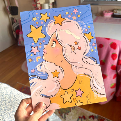 Star Girl Art Print