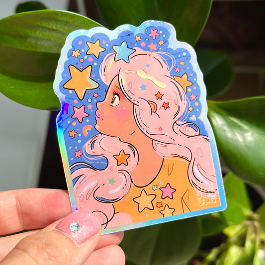 Star Girl Sticker