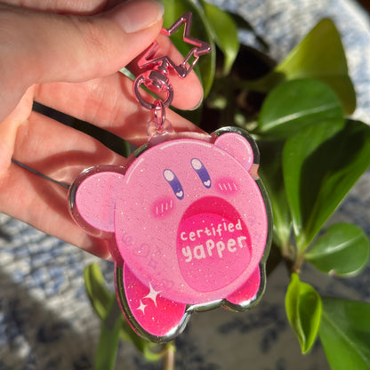 Certified Yapper Kirb Keychain