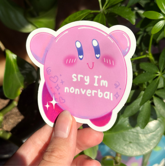 Nonverbal Kirbal Sticker