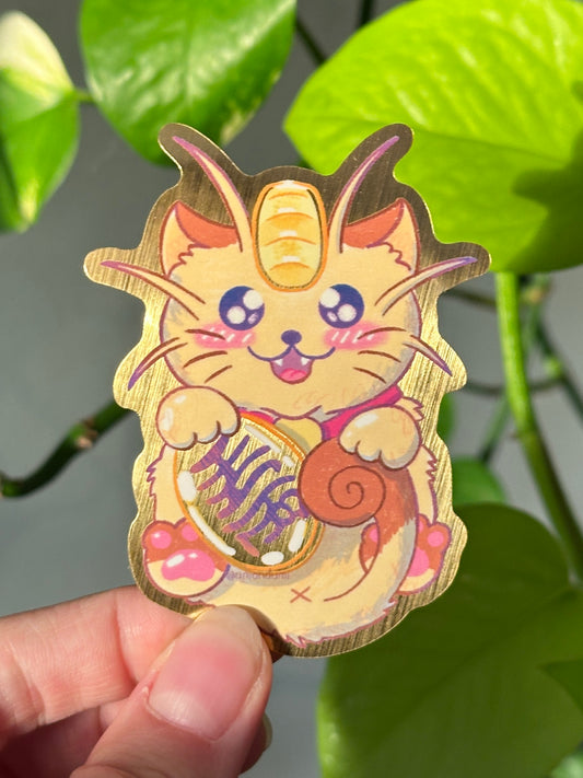 Lucky Cat Meowth Sticker