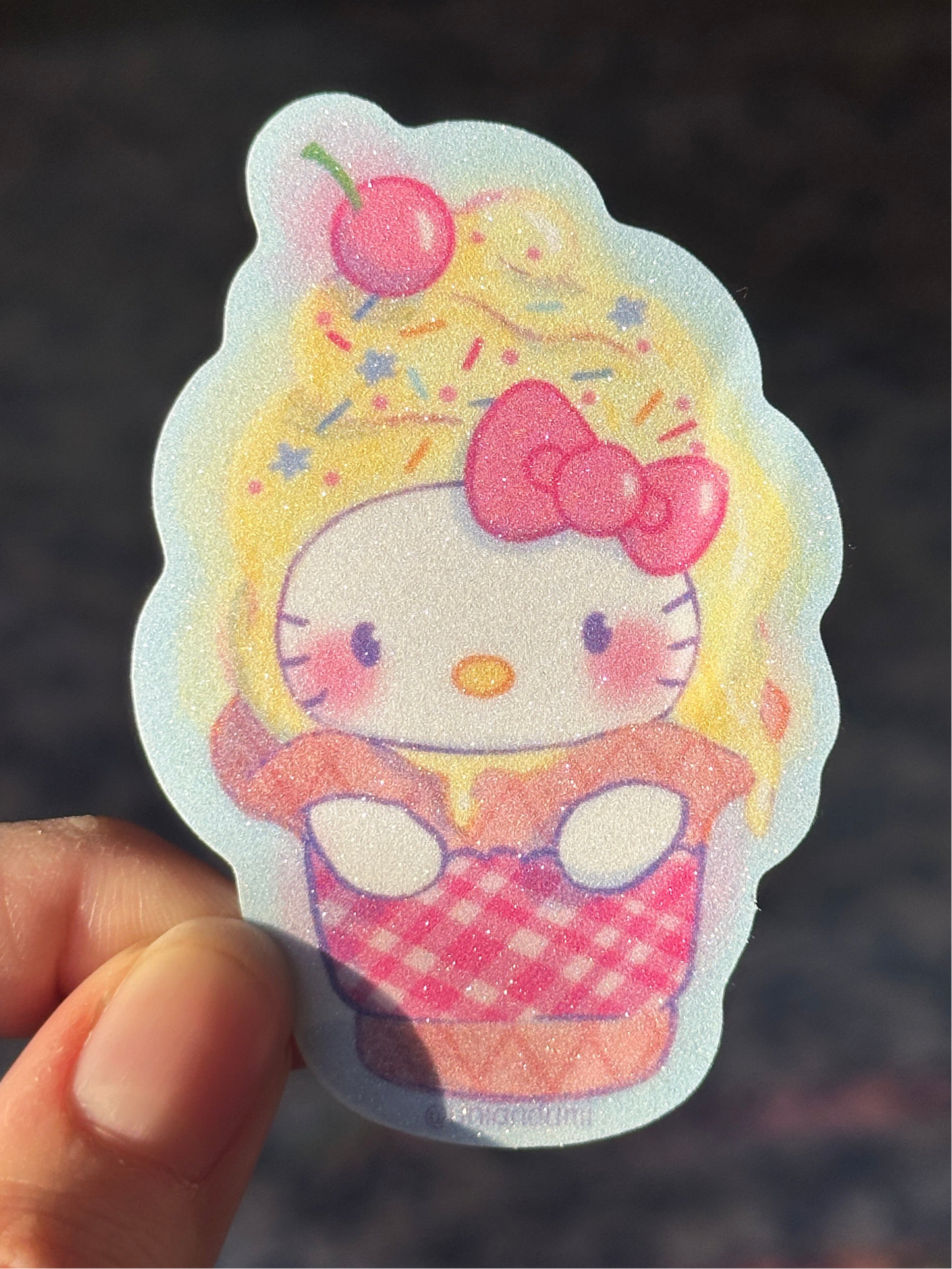 Kitty Ice Cream Sticker