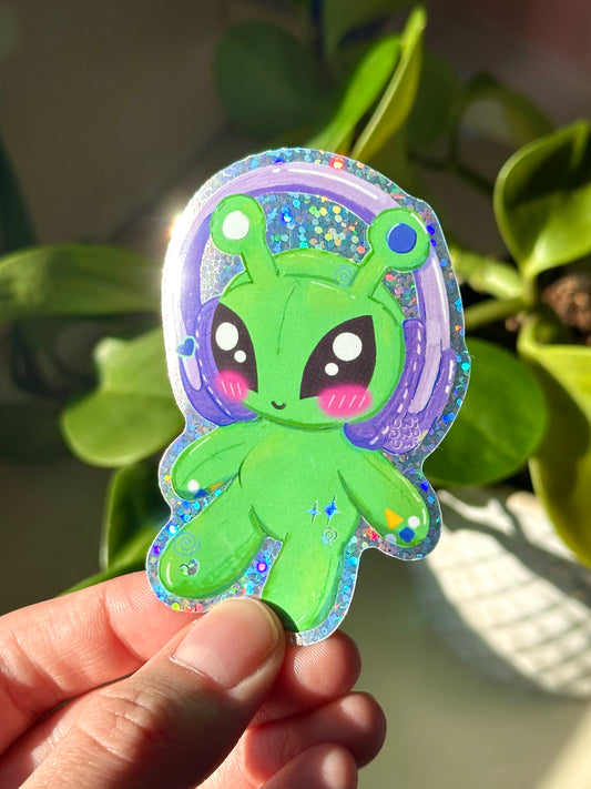 Alien Gleep Plushie Sticker