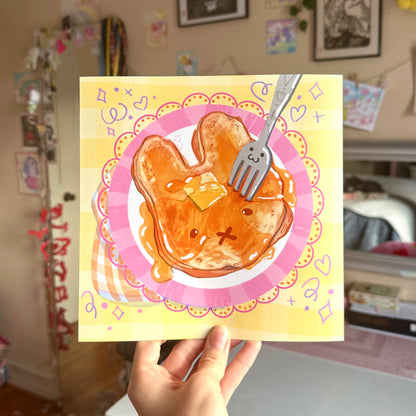 Bunny Pancake Art Print
