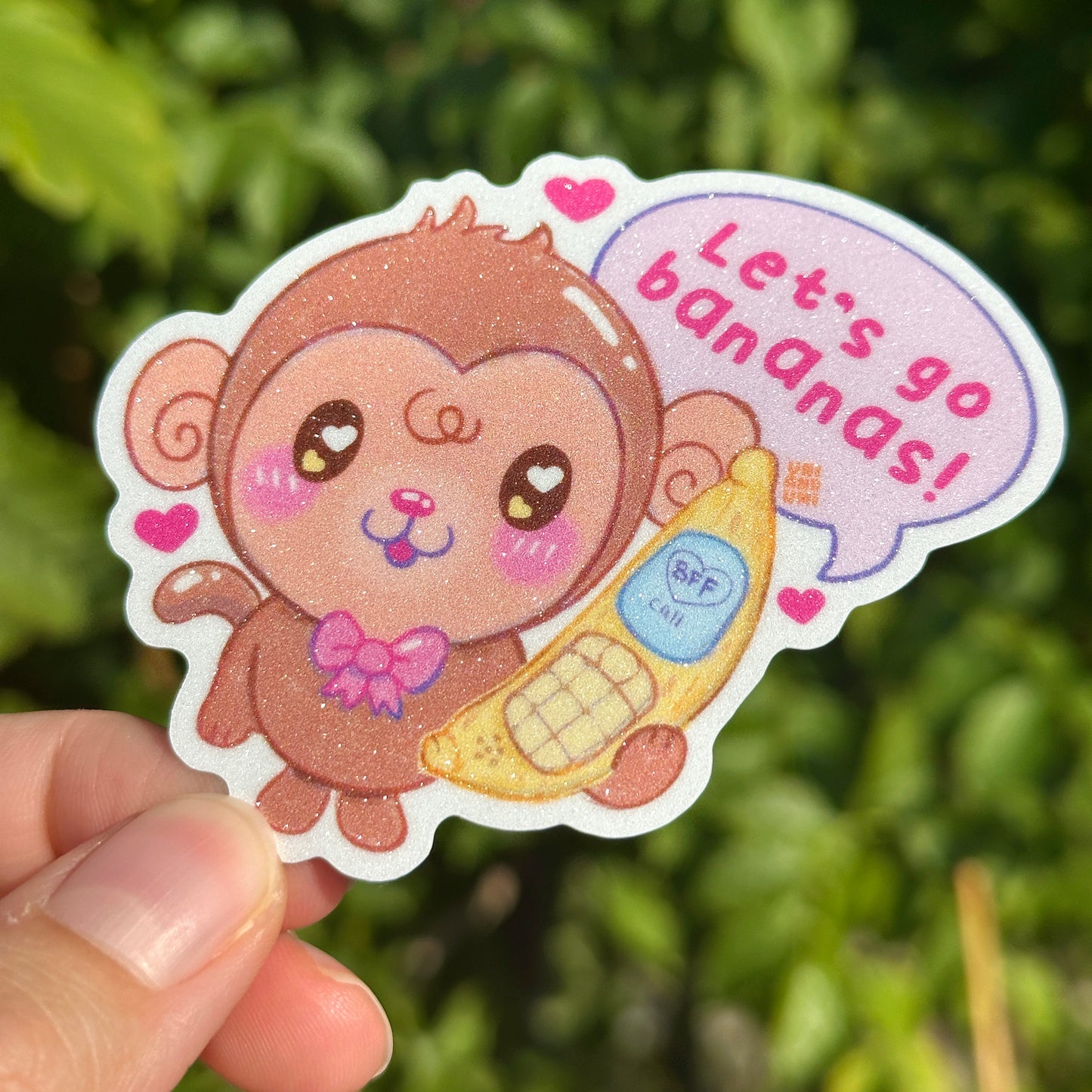 Bananas Monkey Sticker
