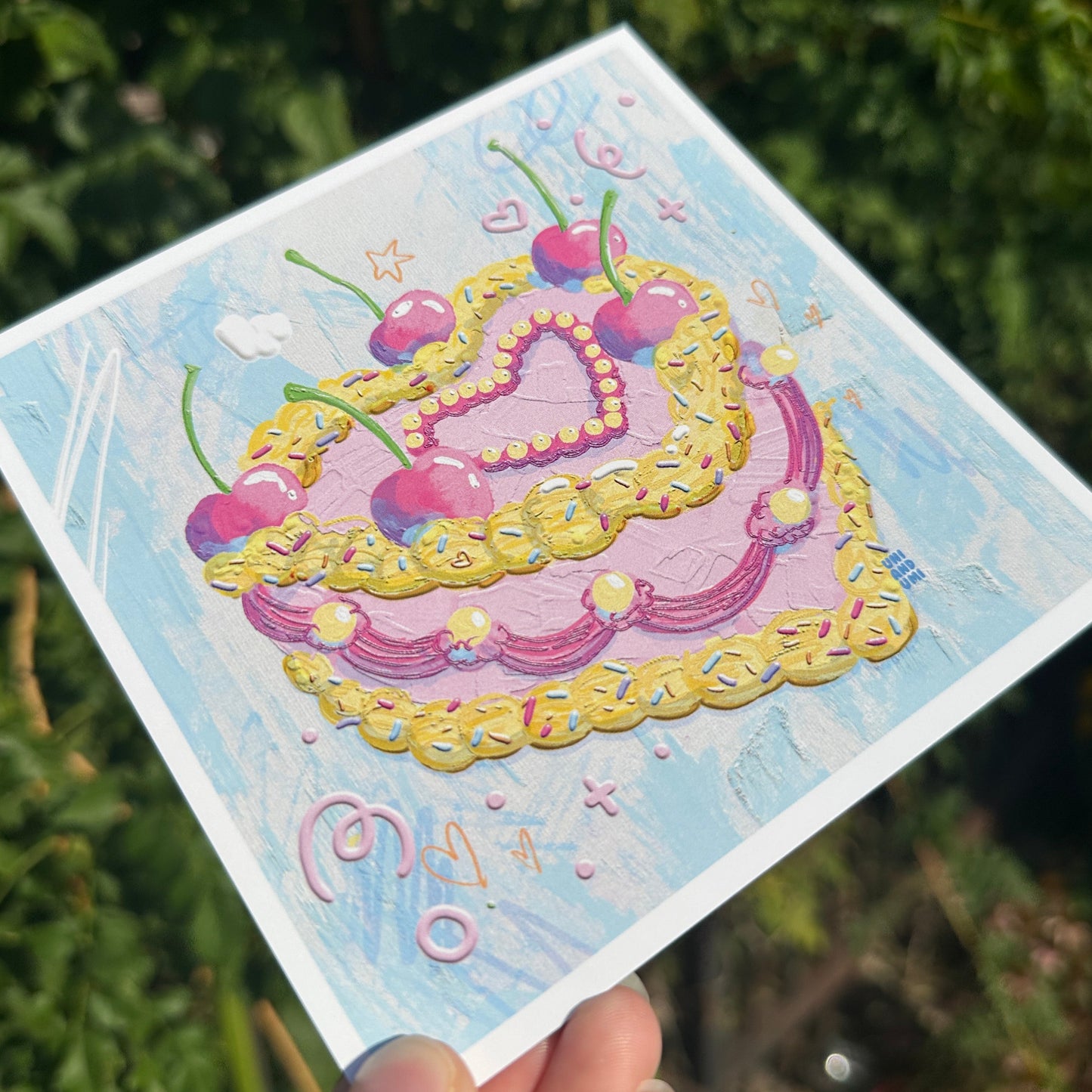 Cake Painting 5”x5” Print