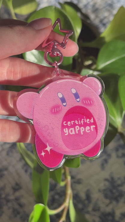 Certified Yapper Kirb Keychain
