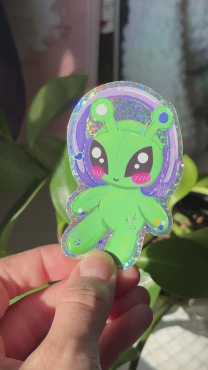 Alien Gleep Plushie Sticker